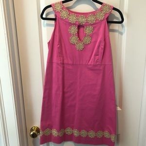 Lilly Pulitzer Pink and Gold Dress Size 6